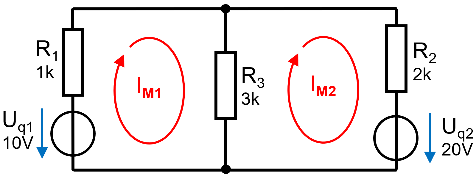 Elektrotechnik Maschenstromanalyse